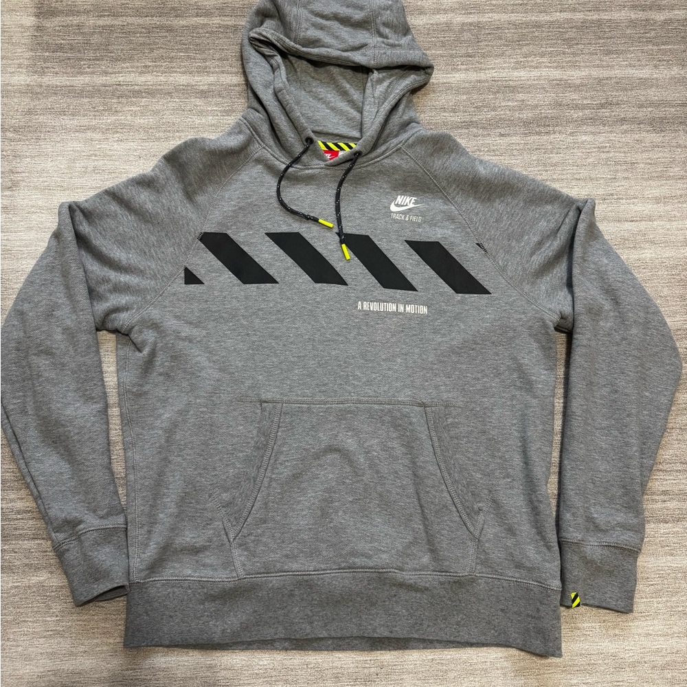 Nike Gray and Black Men's Hoodie